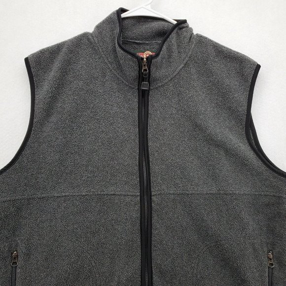 AMERICAN OUTPOST Vest Men's Full Zip Mock Neck Fleece Sleeveless Gray Large - Picture 4 of 10
